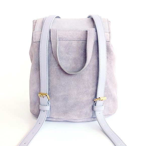 Dear Drew Mini Me Lavender Suede Backpack - Picture 3 of 11